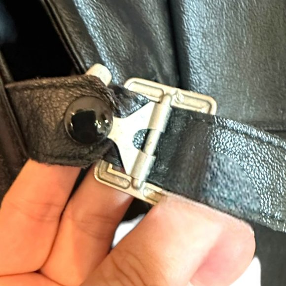 DOLCE & GABBANA MEN'S BLACK LEATHER PEACOAT JACKET / SZ 46 (LARGE) - Picture 12 of 15